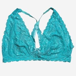City Chic Fox & Royal Bralette Bra Plus 18 2X Zoey Mint‎ Leaf Lace Racerback NWT